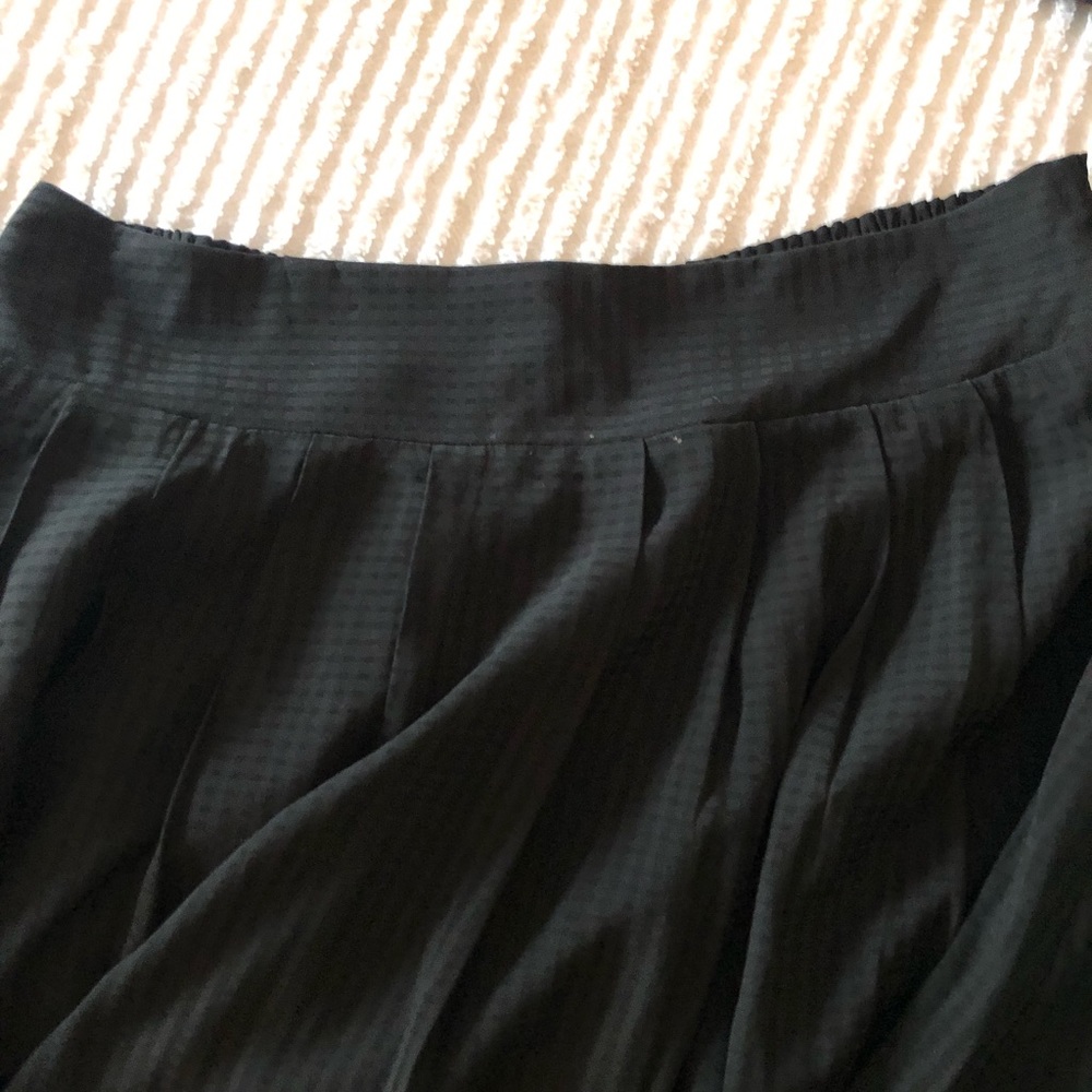 Black Gingham Square Checked Patterned Matte Skir… - image 6